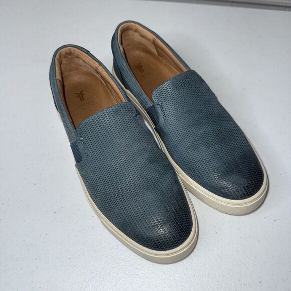 Frye Women’s Ivy Slip On Sneaker Blue Leather Size 6.5 - Picture 1 of 8